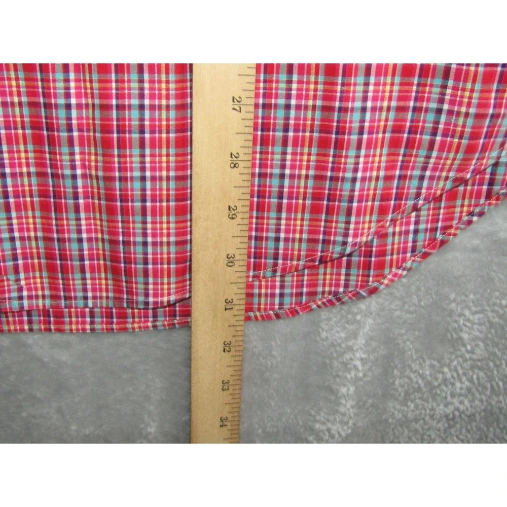 Ralph Lauren Classic Fit Plaid Short Sleeve Button Down Shirt‎ Mens XL